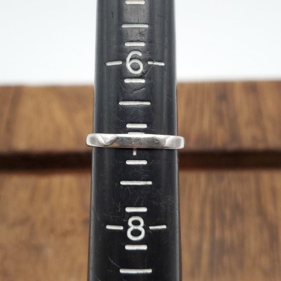 Size 7 925 Sterling Silver Fancy Purple Cubic Zirconia And Blue Green Opal Ring - Picture 6 of 8